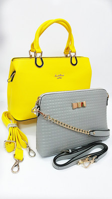 

Smile bird Messenger Bag(Yellow, Grey), Grey;yellow