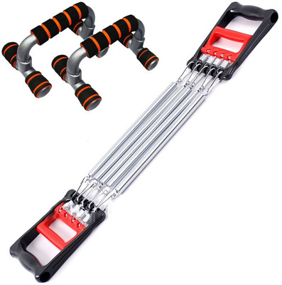 GB Combo Of 5 Spring Chest expander, push ups Gym & Fitness Kit