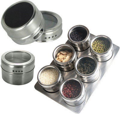 

Skys & Ray Magnetic Spice Container Carbon Steel Kitchen Rack(Silver)