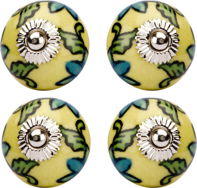 

Amber Shine . Ceramic Door Knob(Multicolor Pack of 4)