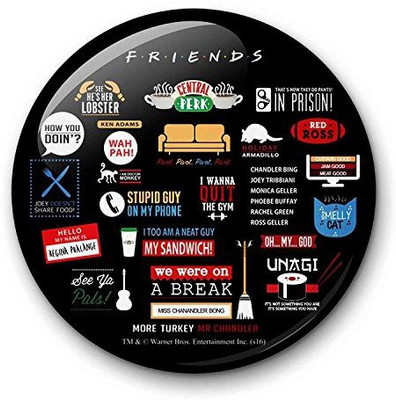 

Mc Sid Razz Official " Friends - Tv Series " Infographic - 2 in 1 [ Fridge Magnet + Bottle Opener ] licensed by Warner Bros, USA Fridge Magnet Pack of 1(Multicolor)