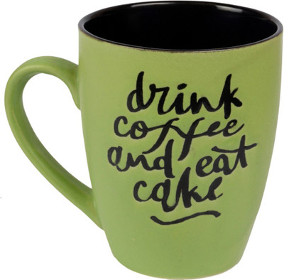 

M J Style mug Ceramic Mug(200 ml), Black;green