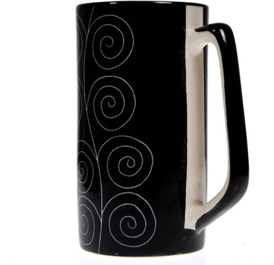 

M J Style mug Ceramic Mug(500 ml), Black