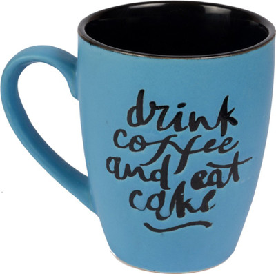 

M J Style mug Ceramic Mug(200 ml), Black;blue