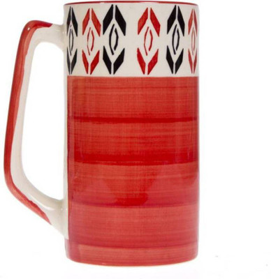 

M J Style mug Ceramic Mug(500 ml), Red