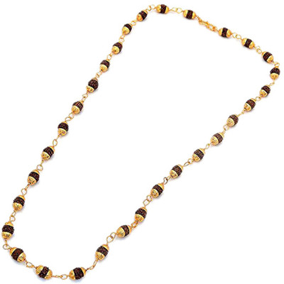 Eshopee Rudraksha Mala One Gram Gold-plated Plated Brass Chain