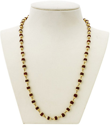 Eshopee Rudraksha Chain One Gram Gold-plated Plated Brass Chain