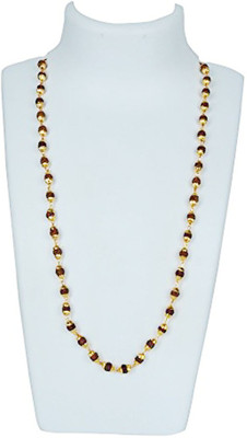 Eshopee Rudraksha Mala One Gram Gold-plated Plated Brass Chain