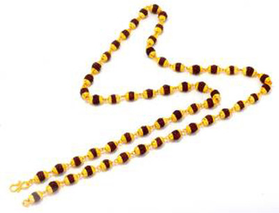Eshopee Rudraksha Mala One Gram Gold-plated Plated Brass Chain