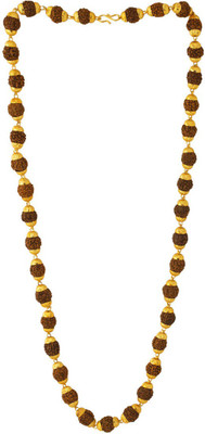 Eshopee 7 Mukhi Rudraksha Mala One Gram Gold-plated Plated Brass Chain
