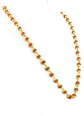 Eshopee Rudraksha Mala One Gram Gold-plated Plated Brass Chain