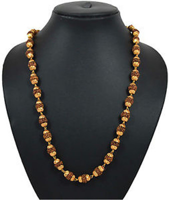 Eshopee 7 Mukhi Rudraksha Mala One Gram Gold-plated Plated Brass Chain