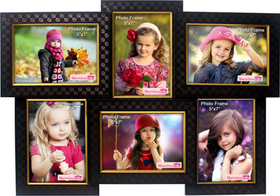 

marvelous gifts Wood Photo Frame(Brown, 6 Photos)