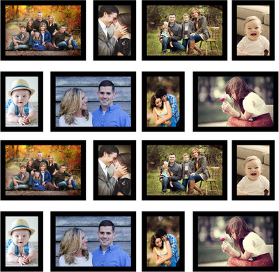 

Swadesi Stuff MDF Photo Frame(Black, 16 Photos)