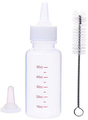 

Foodie Puppies 50ml Plastic Pet Small Dog Puppy Cat Kitten Milk Nursing Care Feeding Bottle Plastic Pet Bottle(50 ml White)