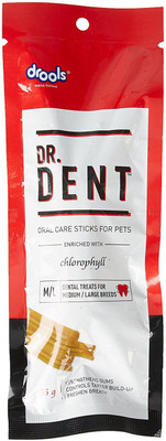 

drools Dr. Dent Oral Care Sticks For Pets By Pawsitively Vegetable Dog Treat(35 g)
