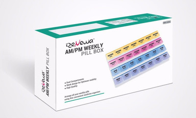 

Renewa 14 AM/PM Weekly Pill Box Pill Box(Multicolor)