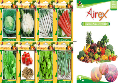 

Airex Cabbage, Cauliflower, Daikon, Red Carrot, Spinach, Tomato, Coriander, and Lobia (Bean) Seed(20 per packet)