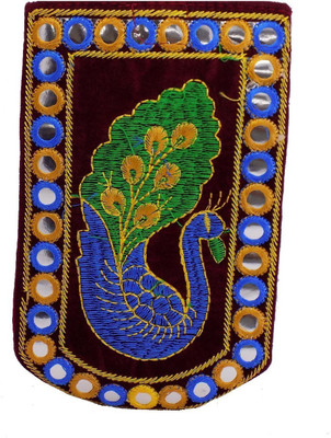 

Bagaholics Ethnic Raw Silk Saree Clucth Waist Clip Ladies Pouch Mobile Pouch(Maroon)