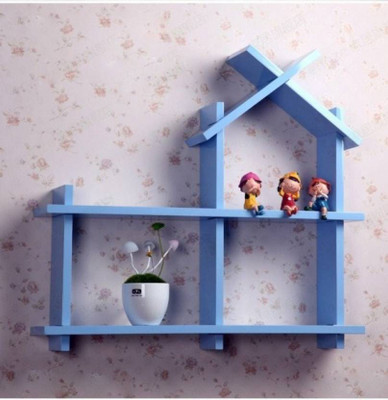 

all crafts art MDF Wall Shelf(Number of Shelves - 3, Blue)
