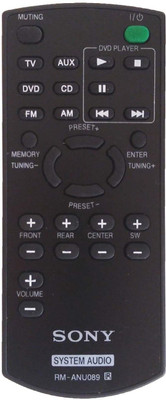 LipiWorld RM-ANU089 Compatible For  Home Theater System Remote Controller Sony Remote Controller(Black)