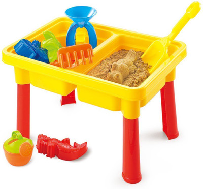 

Toys Bhoomi Make Your Own Beach In Home Role Play Pretend Sand & Water Table with 8 Accessories