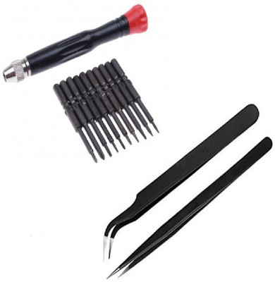 

PagKis 9213 10 in 1 opening tools for Air, Ratina models and iPhone with ESD Safe Tweezers Screwdriver Bit Set(Pack of 10)