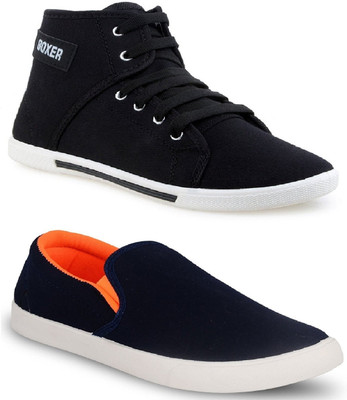

Chevit Men's Combo Pack of 2 Running Shoes With Sneakers For Men(Black, Blue