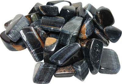 

Aldomin Blue Tiger Eye Healing Crystal Tumbled Stone (100 Gram) Decorative Showpiece - 2 cm(Crystal, Light Blue)