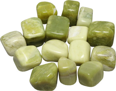 

Aldomin Serpentine (Peru) Healing Crystal Tumbled Stone (100 Gram) Decorative Showpiece - 2 cm(Crystal, Green)