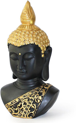 

BUDDHA FACE 042 Decorative Showpiece - 27.8 cm(Polyresin, Black, Gold)