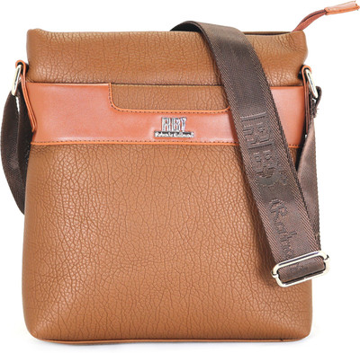 Roberto Ballmore Boys & Girls Formal Brown Leatherette Sling Bag