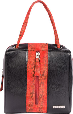

Veuza Women Casual Black Leatherette Hand-held Bag