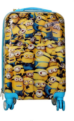 

Kris toy Minions printed Kids Polycarbonate 4 wheel Childrens Luggage trolly bag (yellow) Small Travel Bag - miudum(Yellow)