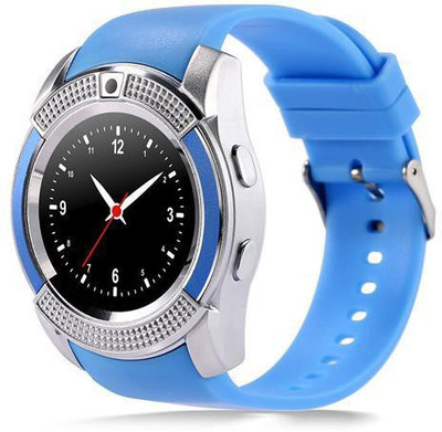

ESTAR Presenting Bluetooth Smartwatch with Sim- Card Support Compatible with Iphon.e Blue Smartwatch(Blue Strap Free Size)