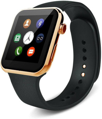 

SYL PLUS Presenting Bluetooth Smartwatch with Sim- Card Support Compatible Gold Smartwatch(Brown Strap Free Size)