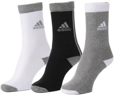 ADIDAS Men & Women Solid Mid-Calf/Crew(Pack of 3)