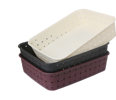 

CSM Set of three medium baskets by CSM Storage Basket(Pack of 3)