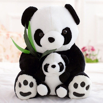 

ToynJoy Cute Plush Sitting Mother & Son Panda Bear Soft toy - 20 inch(Black, White)