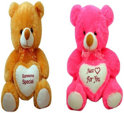 

Samayra Toys Combo of Pink & Brown Two teddy bear 2 Feet - 60 cm(Brown, Pink)