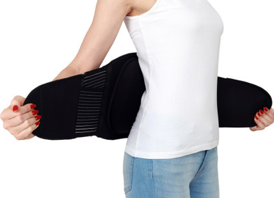

Relief LumboOne Orthopedic Padded Belt with Double Pull (Padded LS Belt) Back Support (L, Black/Silver)