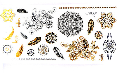 

Gemmas Fashion Metallic Feather & Flower(Metallic Feather & Flower)