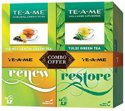 

TE-A-ME Natural Tulsi Green Tea +Honey Lemon Green Tea Honey, Lemon, Tulsi Green Tea Bags(50 Bags, Box)