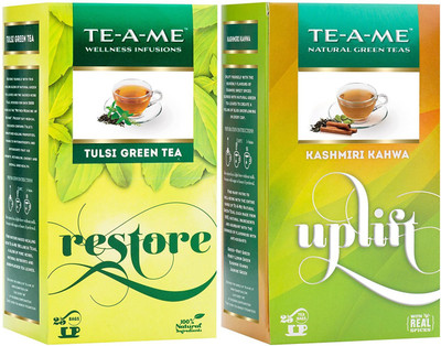

TE-A-ME Tulsi Green Tea & Kashmiri Kahwa Tea Combo Tulsi Green Tea Bags Box(50 Bags)