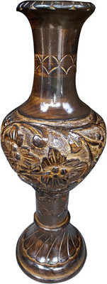 

india wooden handicraft CRV07 Wooden Vase(20 inch, Multicolor)