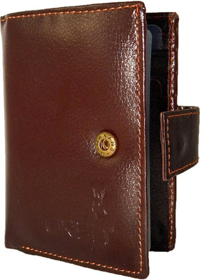 

Orbit Men Brown Genuine Leather, Fabric Card Holder(12 Card Slots)