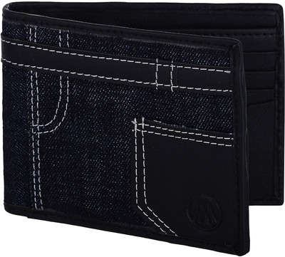 

MarkQues Men Black Artificial Leather Wallet(8 Card Slots), Black-01