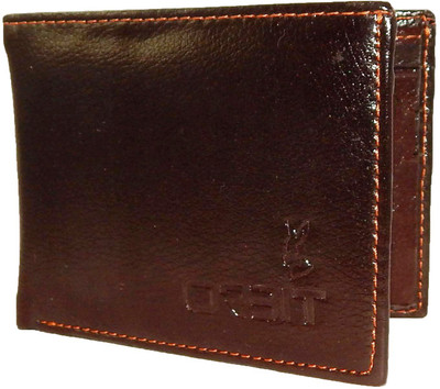 

Orbit Men Brown Genuine Leather, Fabric Card Holder(14 Card Slots)