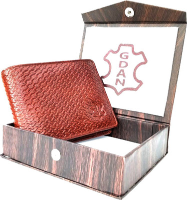 

G.Dan Men Brown Genuine Leather Wallet(8 Card Slots)