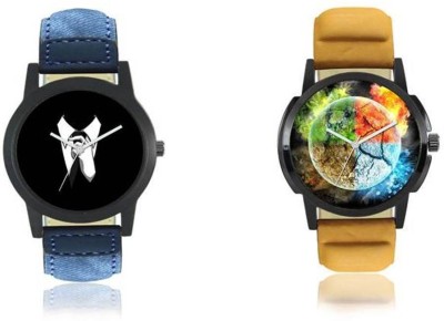 FASHION POOL FOXTER MEN'S SPECIAL BLACK BROWN COMBINATION PERFECT COMBINATION OF TIE AND MULTI COLOR DIAL WITH UNIQUE GRAPHICS Watch  - For Boys   Watches  (FASHION POOL)